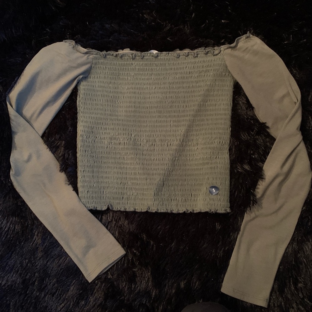 BRAND NEW!! Hollister green ribbed top. with tags